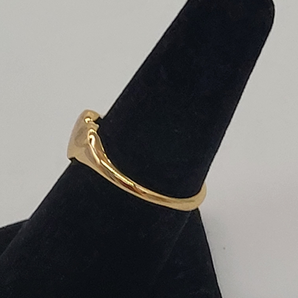 Astrid and Miyu 18k Gold-plated Sterling Silver heart ring New - Picture 5 of 6